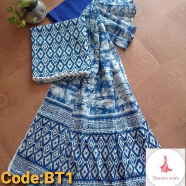 Cotton batik salwar kameez orna.