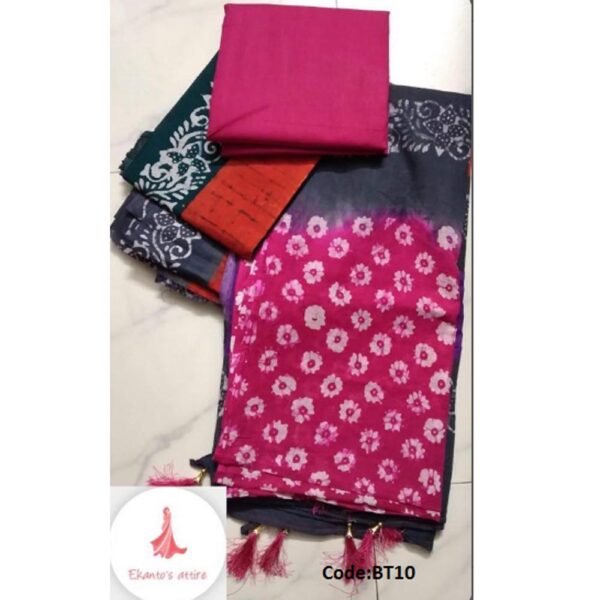 Cotton batik salwar kameez orna