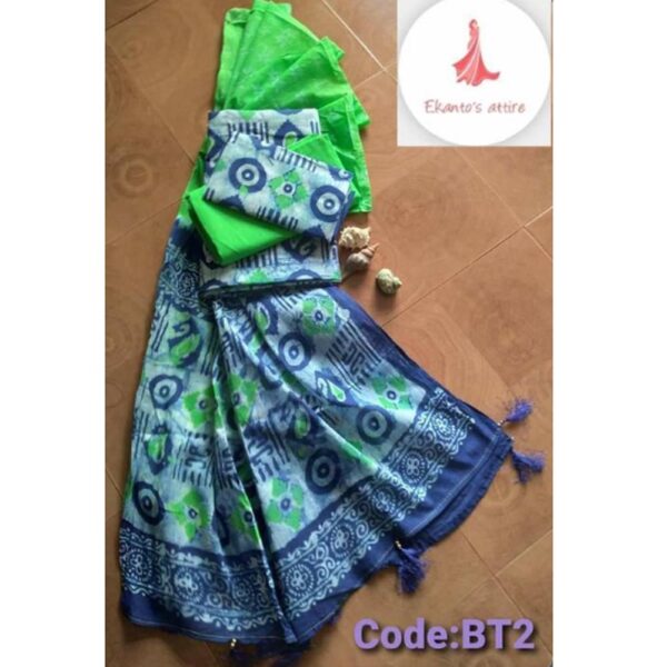 Cotton batik salwar kameez orna