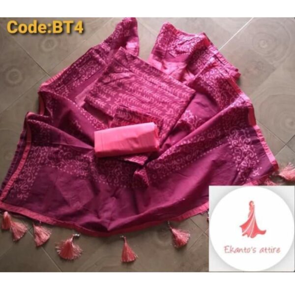 Cotton batik salwar kameez orna.