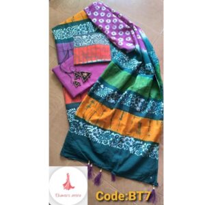 Cotton batik salwar kameez orna