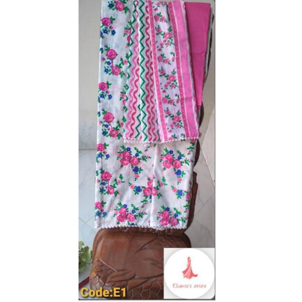 Cotton embroidery salwar kameez orna