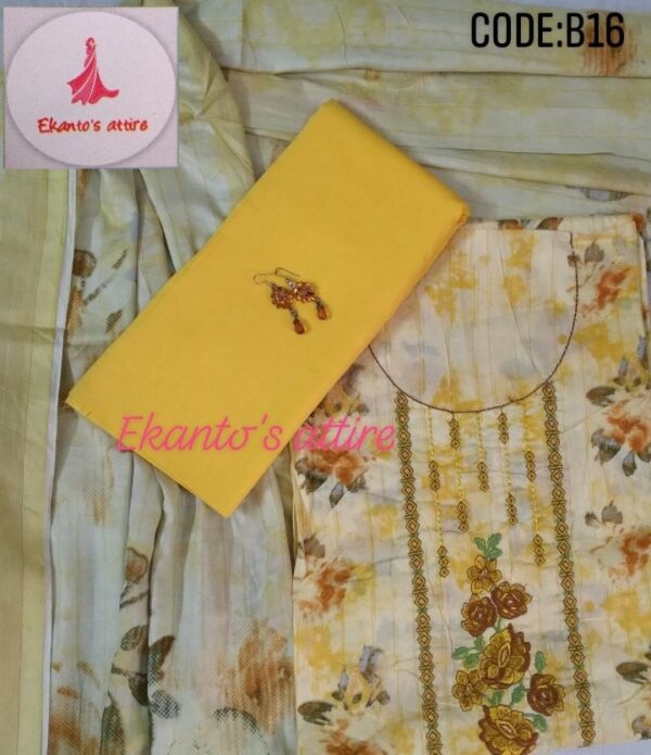 Cotton Boutique Embroidery Salwar Kameez Orna
