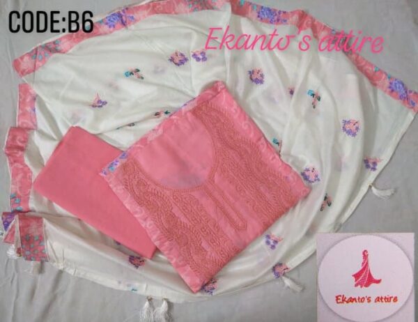 Cotton Boutique Embroidery Salwar Kameez Orna - Image 2