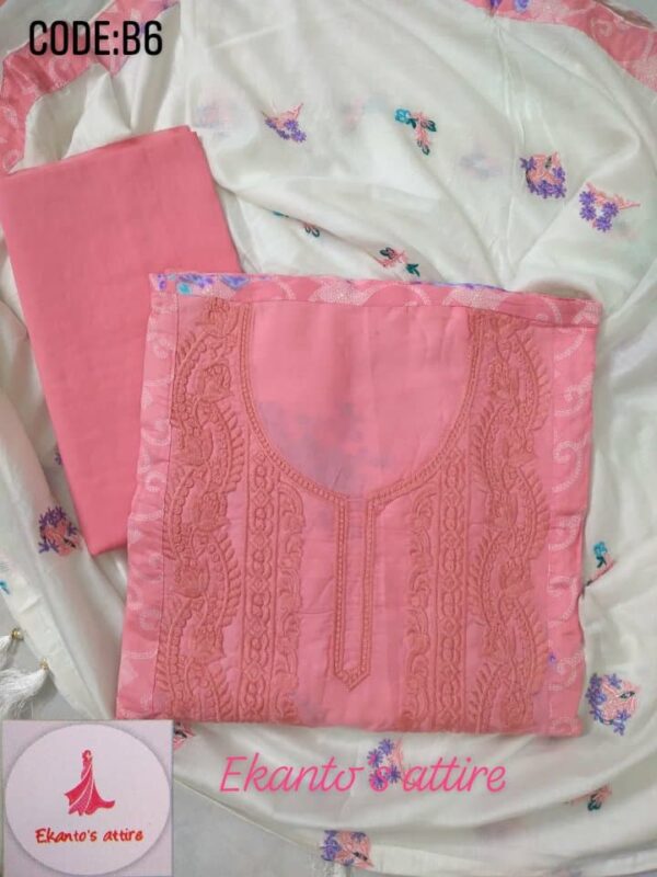 Cotton Boutique Embroidery Salwar Kameez Orna