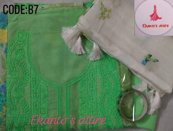 Cotton Boutique Embroidery Salwar Kameez Orna