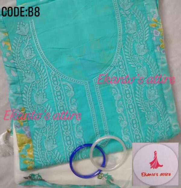 Cotton Boutique Embroidery Salwar Kameez Orna