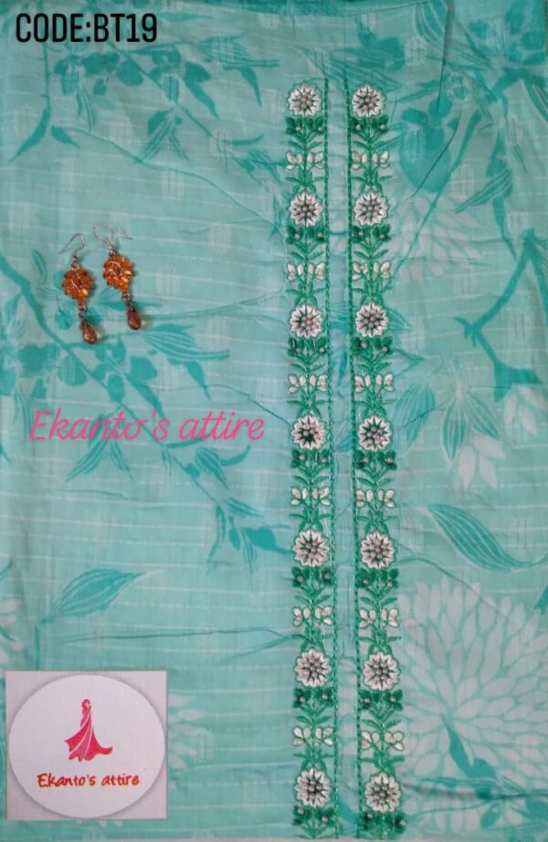 Cotton Boutique Embroidery Salwar Kameez Orna