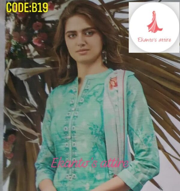 Cotton Boutique Embroidery Salwar Kameez Orna - Image 2