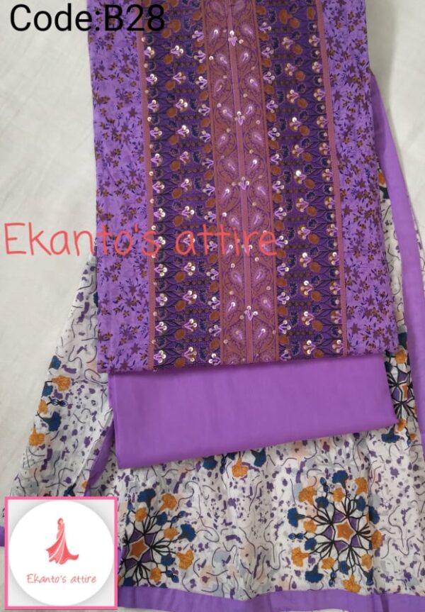 Cotton Boutique embroidery Salwar Kameez Orna
